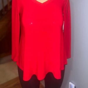 Daily threads red cold shoulder blouse - XL